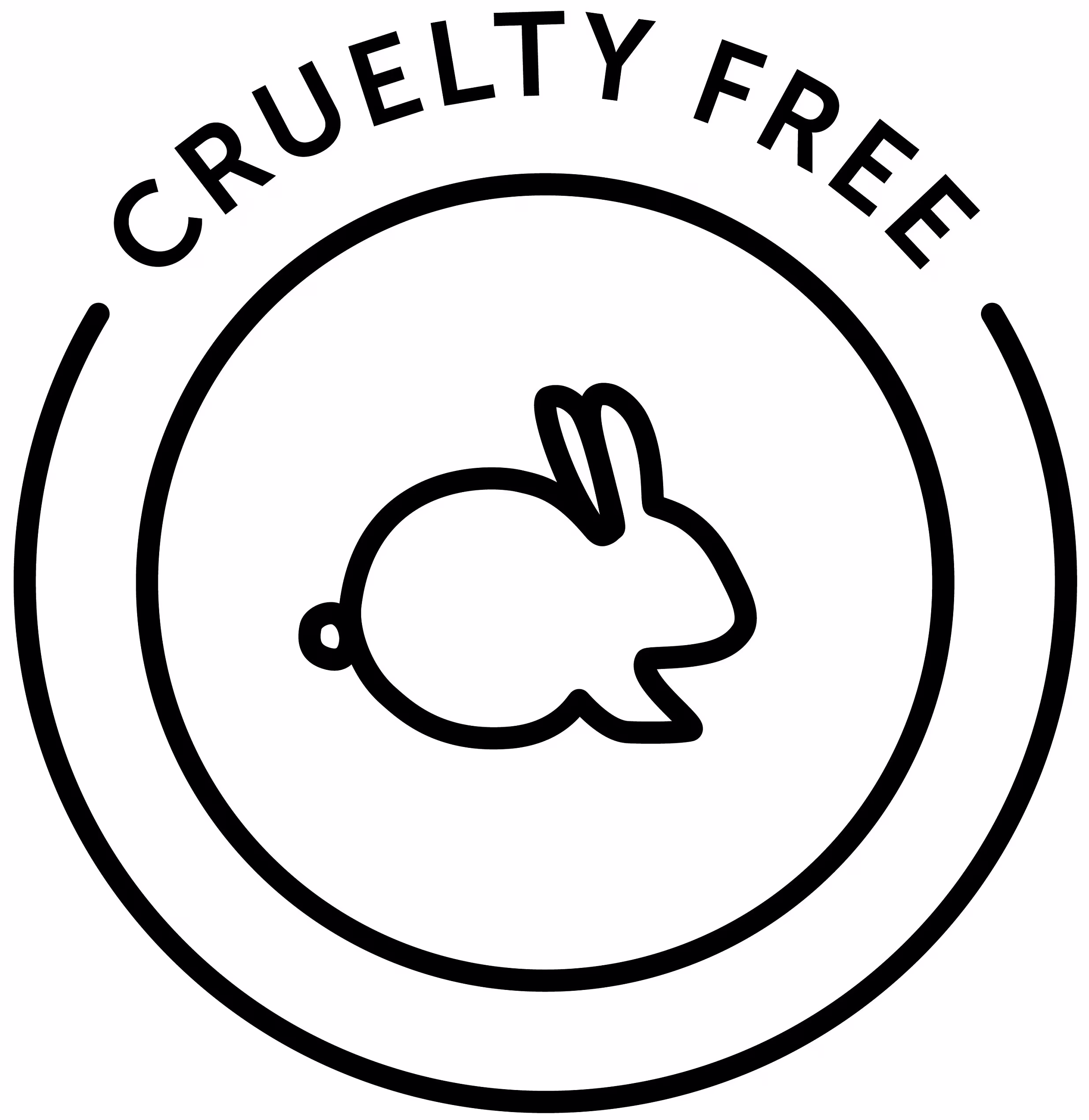 Logo Cruelty Free – kosmetika netestovaná na zvířatech, používaná ve studiu Kamaela