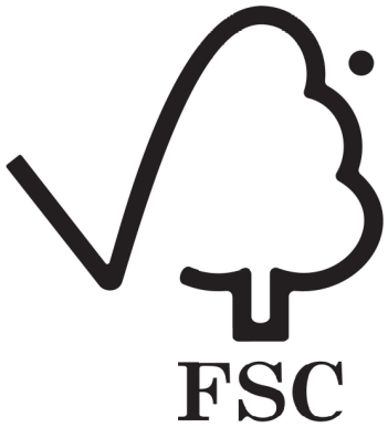 Logo FSC – certifikace ekologického původu materiálů používaných ve studiu Kamaela